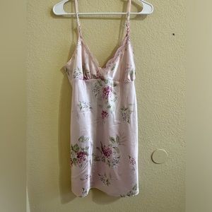 cute floral pink sleep dress